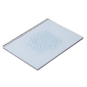 Jesus-Lieben Christliche Typografie-Gestaltung Notizblock (Linke Seite)