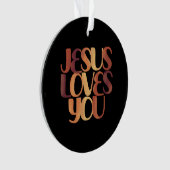 Jesus-Lieben Christliche Typografie-Gestaltung Ornament (Vorderseite)