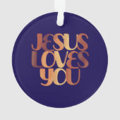 Jesus-Lieben Christliche Typografie-Gestaltung Ornament (Rückseite)