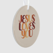 Jesus-Lieben Christliche Typografie-Gestaltung Ornament (Vorderseite)