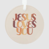 Jesus-Lieben Christliche Typografie-Gestaltung Ornament (Rückseite)