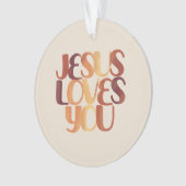 Jesus-Lieben Christliche Typografie-Gestaltung Ornament (Vorderseite)