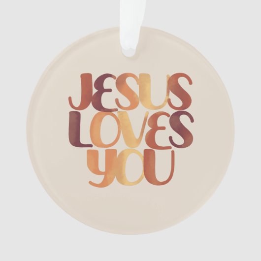 Jesus-Lieben Christliche Typografie-Gestaltung Ornament (Vorderseite)