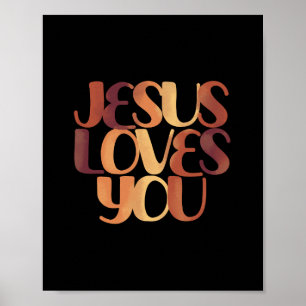 Jesus-Lieben Christliche Typografie-Gestaltung Poster