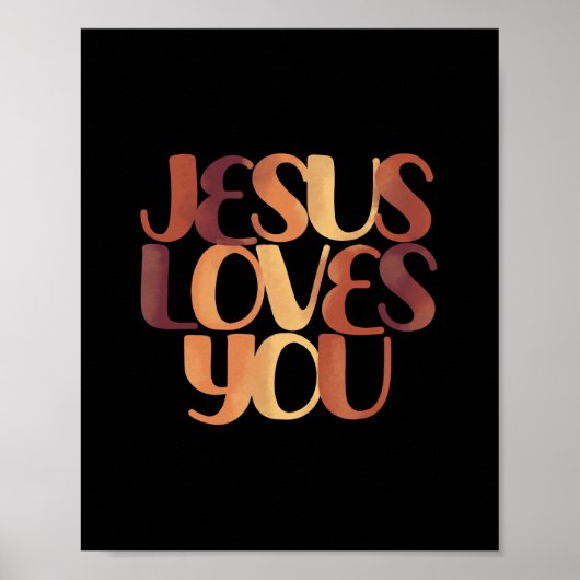 Jesus-Lieben Christliche Typografie-Gestaltung Poster (Vorne)