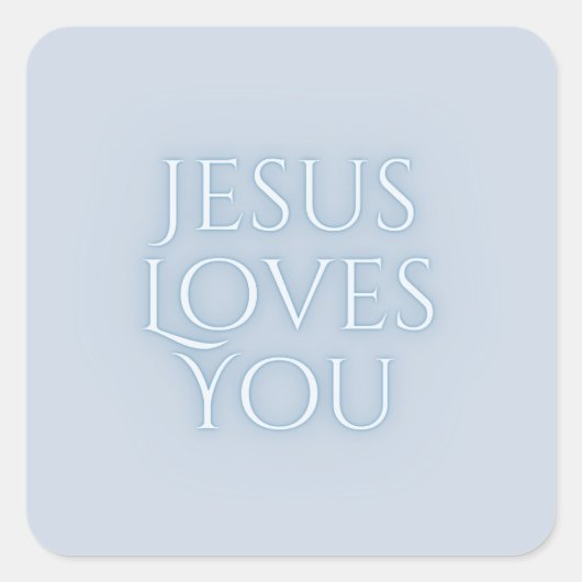Jesus-Lieben Christliche Typografie-Gestaltung Quadratischer Aufkleber (Vorderseite)