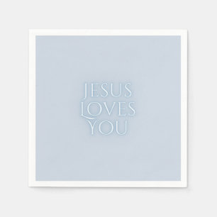 Jesus-Lieben Christliche Typografie-Gestaltung Serviette