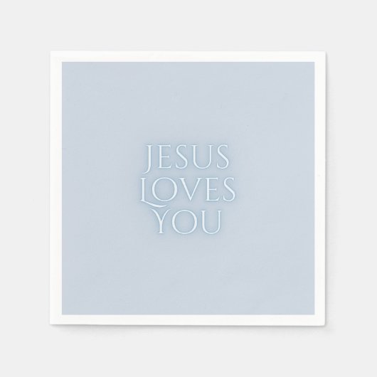 Jesus-Lieben Christliche Typografie-Gestaltung Serviette (Vorderseite)