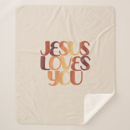Jesus-Lieben Christliche Typografie-Gestaltung Sherpadecke