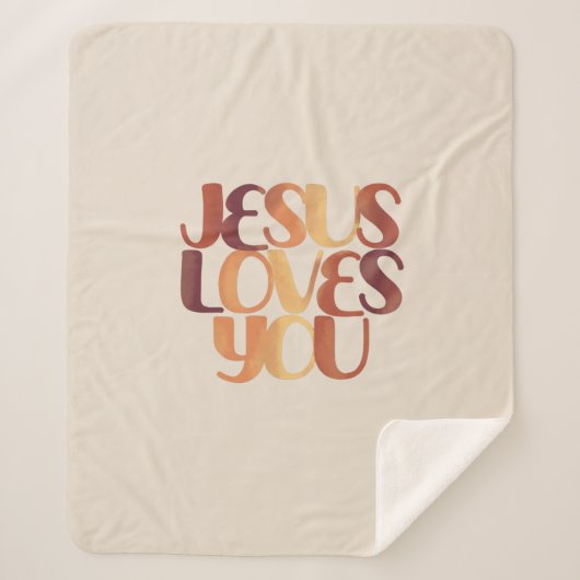 Jesus-Lieben Christliche Typografie-Gestaltung Sherpadecke (Vorderseite)
