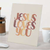 Jesus-Lieben Christliche Typografie-Gestaltung Sockelschild (In Situ)