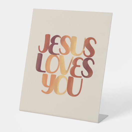 Jesus-Lieben Christliche Typografie-Gestaltung Sockelschild (Vorderseite)