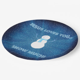 Jesus Lieben, dass du viel Schnee hast! Christlich Pappteller