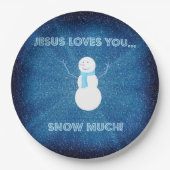 Jesus Lieben, dass du viel Schnee hast! Christlich Pappteller (Vorderseite)