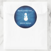 Jesus Lieben, dass du viel Schnee hast! Christlich Runder Aufkleber (Tasche)