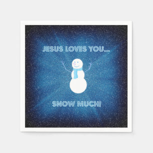 Jesus Lieben, dass du viel Schnee hast! Christlich Serviette