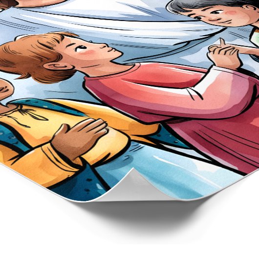 Jesus Lieben der Kleinen Kinderzimmer Mauer Kunst Poster (Ecke)