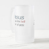 Jesus-Lieben die Hölle aus Ihnen heraus Tassen (Vorderseite Links)