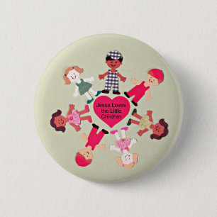Jesus Lieben die kleinen Kinder Button