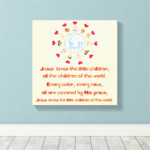 Jesus Lieben die kleinen Kinder Leinwanddruck (Insitu (Holzboden))