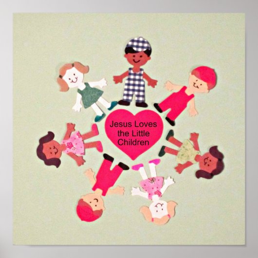Jesus Lieben die kleinen Kinder Poster (Vorne)