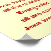 Jesus Lieben die kleinen Kinder Poster (Ecke)