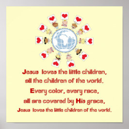 Jesus Lieben die kleinen Kinder Poster