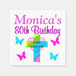 JESUS LIEBEN DIESE 80 JAHRE ALTEN PERSONALISIERTEN SERVIETTE