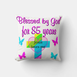 JESUS LIEBEN DIESES 85 JAHRE ALTE CROSS DESIGN KISSEN
