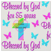 JESUS LIEBEN DIESES 85 JAHRE ALTE CROSS DESIGN STOFF (Nahaufnahme)