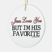 Jesus Lieben Du Liebling Keramik Ornament (Links)