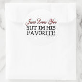 Jesus Lieben Du Liebling Runder Aufkleber (Tasche)