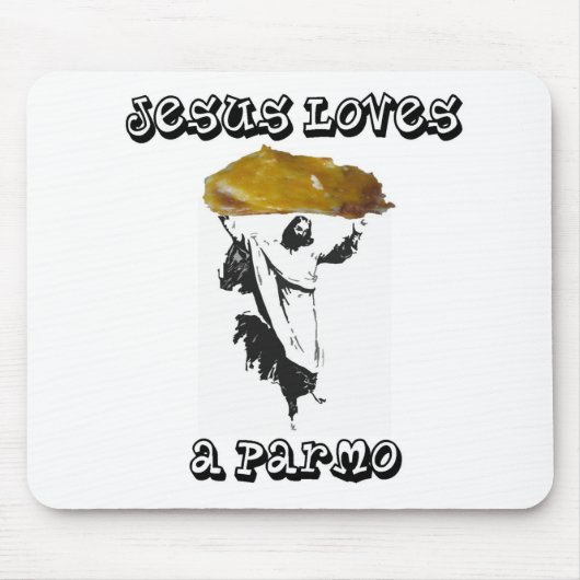 Jesus-Lieben ein Parmo Mousepad (Vorne)
