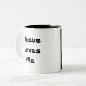 Jesus Lieben Ich 6 Zweifarbige Tasse (Vorderseite Links)