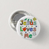 Jesus-Lieben ich Button (Vorne & Hinten)