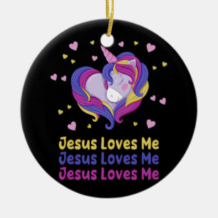 Jesus Lieben Ich Christliche Bibel Regenbogen Einh Keramik Ornament