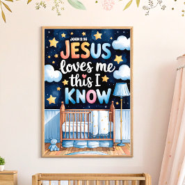 Jesus Lieben Ich Christliches Kinderzimmer Kinder  Poster