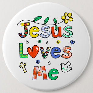 Jesus Lieben Ich Doodles I Colorus 6x6 Schaltfläch Button