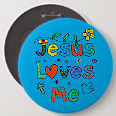 Jesus Lieben Ich eise blau I Jean Jacket I Front Button (Vorne & Hinten)