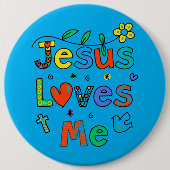 Jesus Lieben Ich eise blau I Jean Jacket I Front Button (Vorderseite)