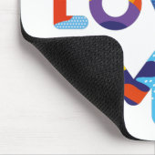 Jesus Lieben Ich farbige Textkunst Mousepad (Ecke)