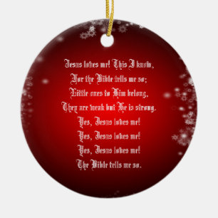 JESUS-LIEBEN ICH KERAMIK ORNAMENT