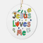 Jesus-Lieben ich Keramikornament (Links)