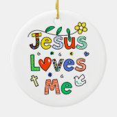 Jesus-Lieben ich Keramikornament (Hinten)