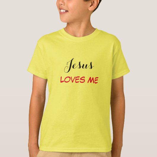 Jesus Lieben Ich Kind personalisieren T - Shirt (Vorderseite)