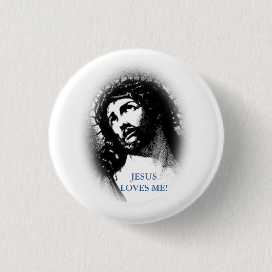 Jesus-Lieben ich Knopf Button (Vorderseite)