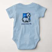 Jesus-Lieben ich Lamm Baby Strampler (Rückseite)