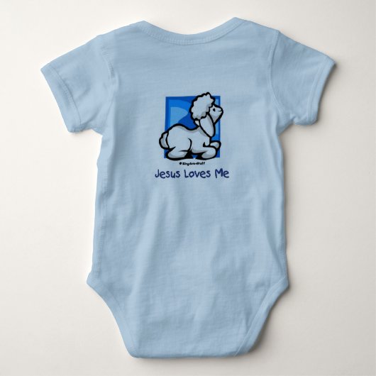 Jesus-Lieben ich Lamm Baby Strampler (Rückseite)