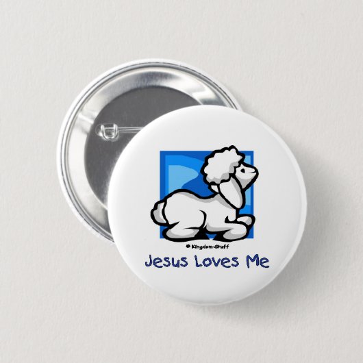Jesus-Lieben ich Lamm Button (Vorne & Hinten)