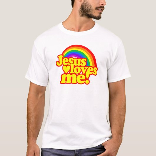 Jesus-Lieben ich (mit Regenbogen) T-Shirt (Vorderseite)